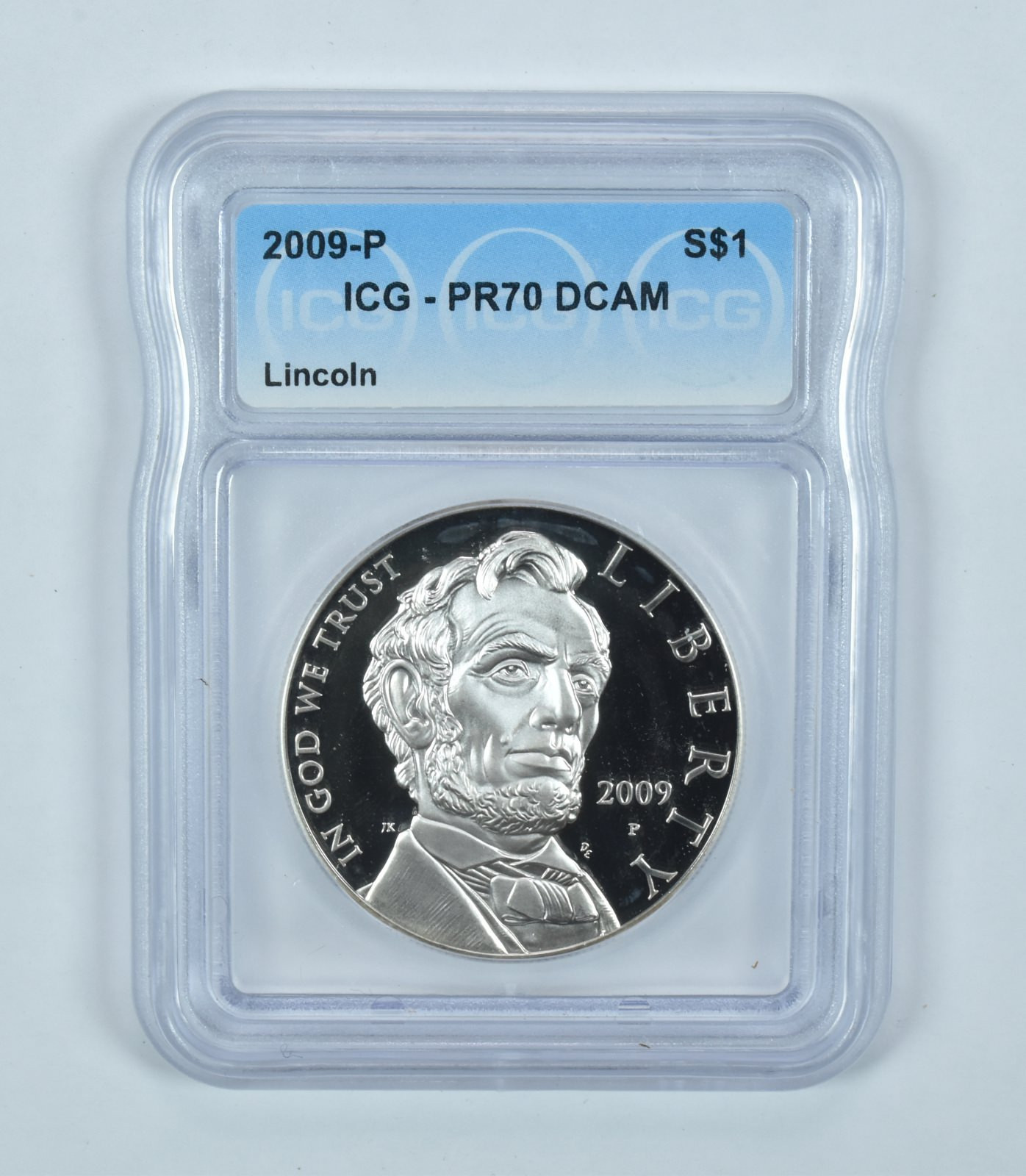 2009-P Abraham Lincoln Commemorative Silver Dollar PR70 DCAM ICG 2009-P Abraham Lincoln Commemorative Silver Dollar PR70 DCAM ICG