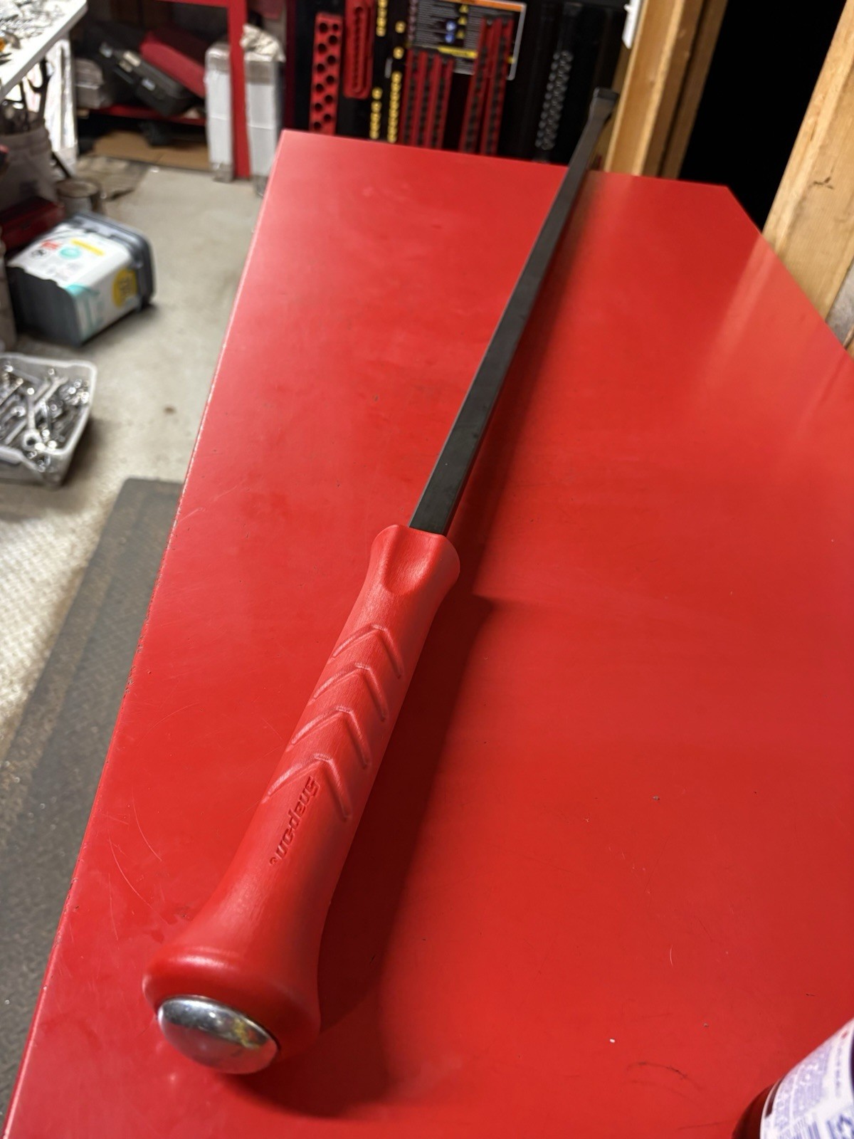Snap On Tools Red SPBH48 Prybar 48 Inch Long Flare End NEW Snap On Tools Red SPBH48 Prybar 48 Inch Long Flare End NEW