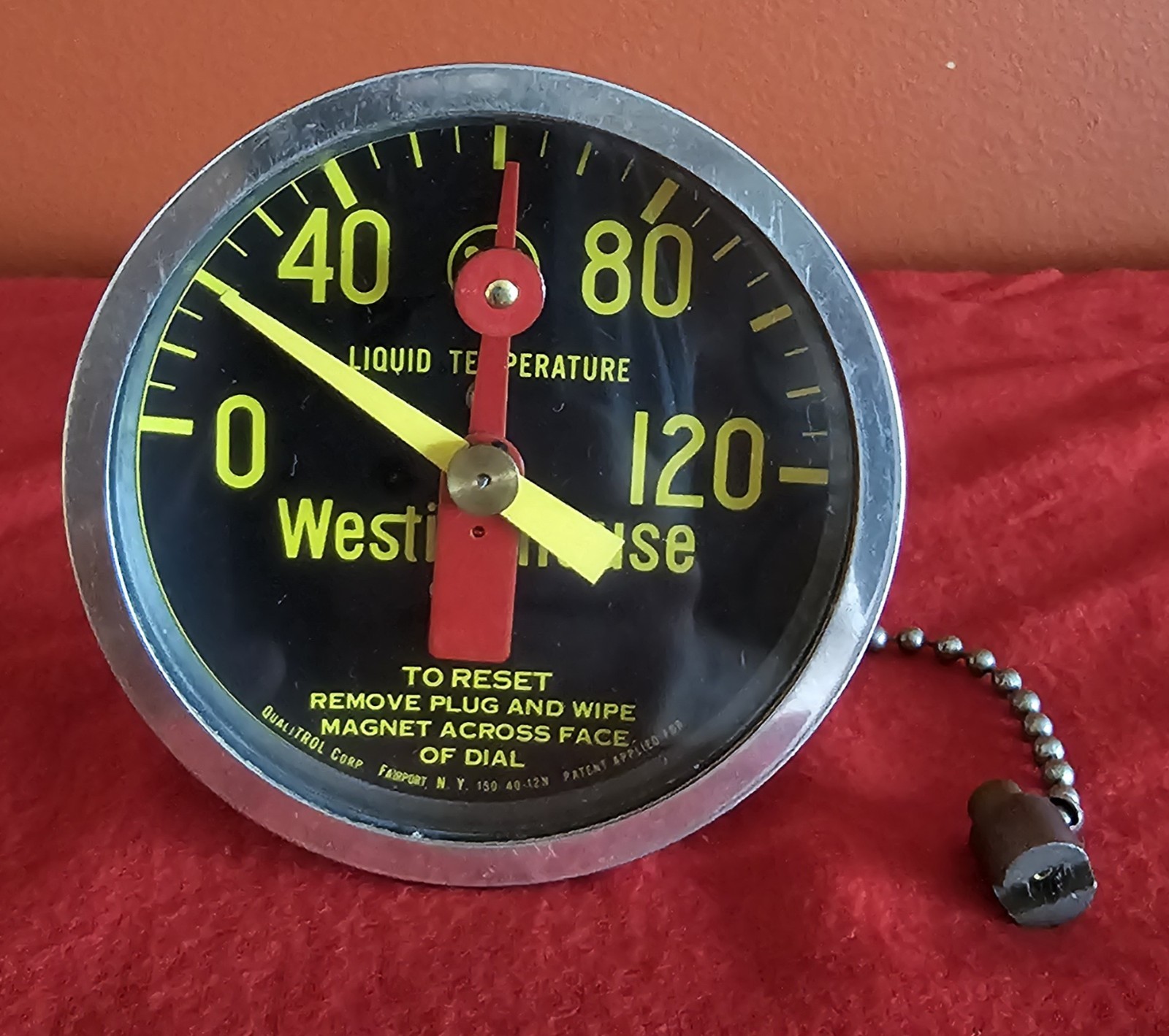 Vintage Westinghouse Qualitrol Transformer Liquid Temperature Gauge 0-120°C 