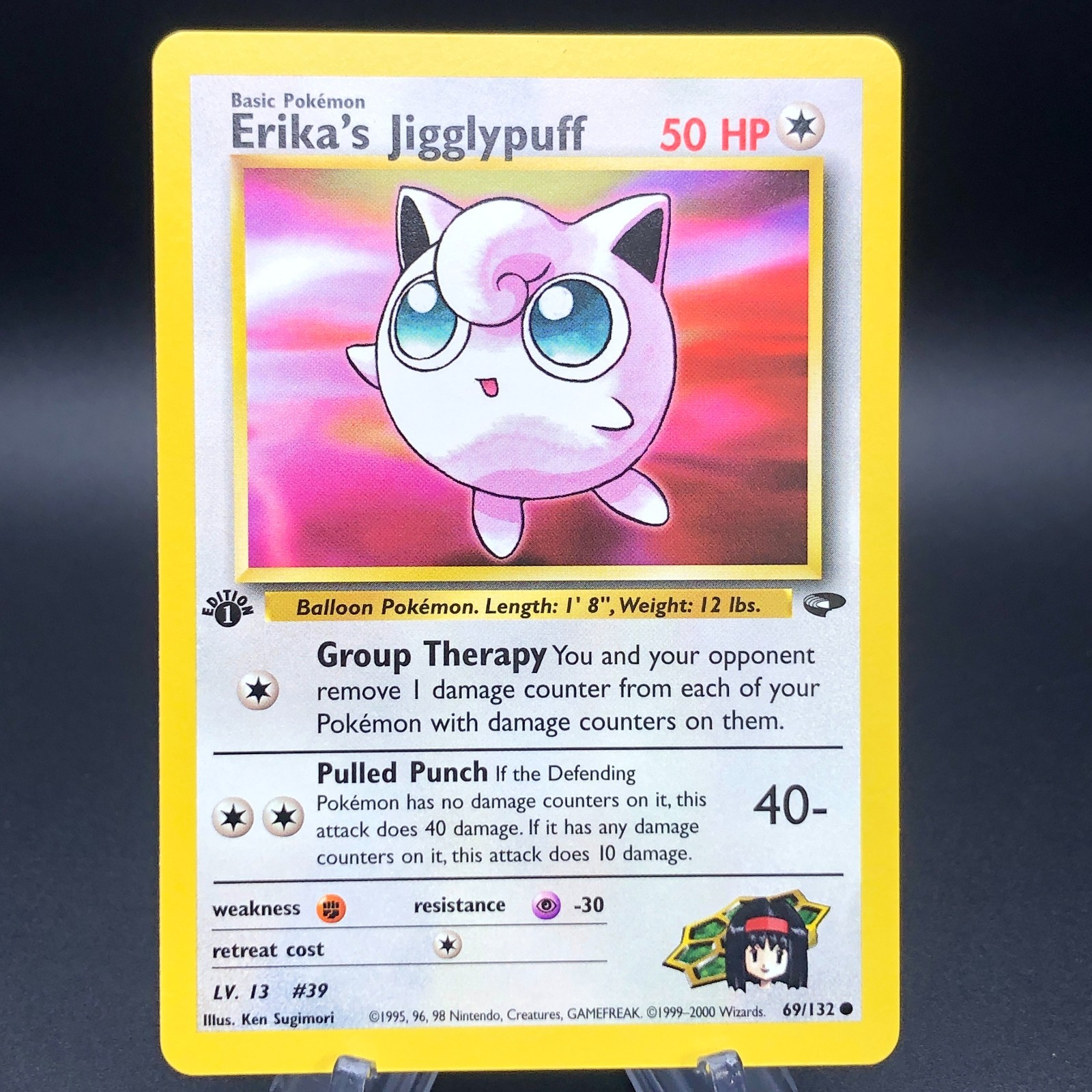 Pokemon Erika's Jigglypuff 69/132 - 1st Edition Gym Challenge NM 2000 WotC Pokemon Erika's Jigglypuff 69/132 - 1st Edition Gym Challenge NM 2000 WotC