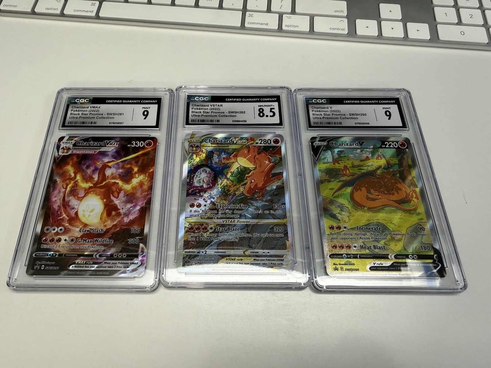 Charizard Vstar VMax V CGC 2022 Star Promo SWSH 260 261 262 Mint 9 8.5 9 UPC Set Charizard Vstar VMax V CGC 2022 Star Promo SWSH 260 261 262 Mint 9 8.5 9 UPC Set