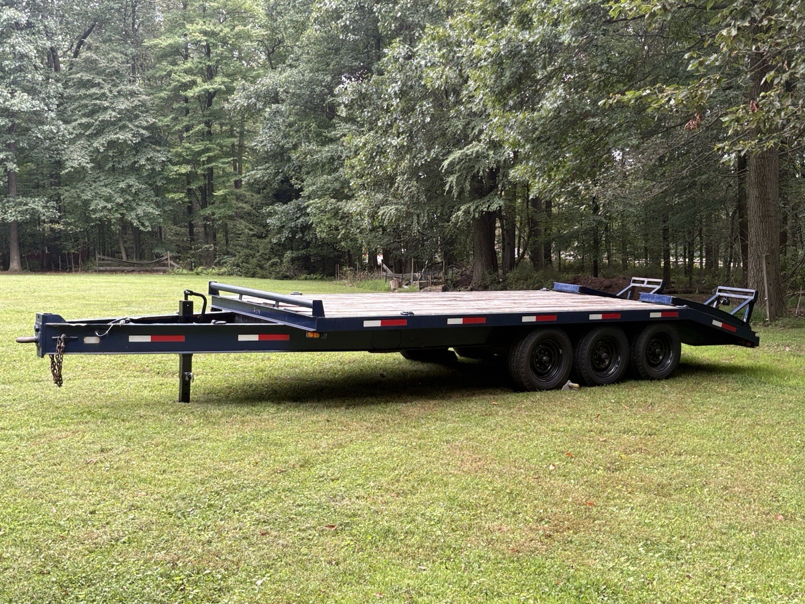 9 Ton Tri Axle Equipment Trailer Work Ready Clean Title 18,000 Pound Capacity