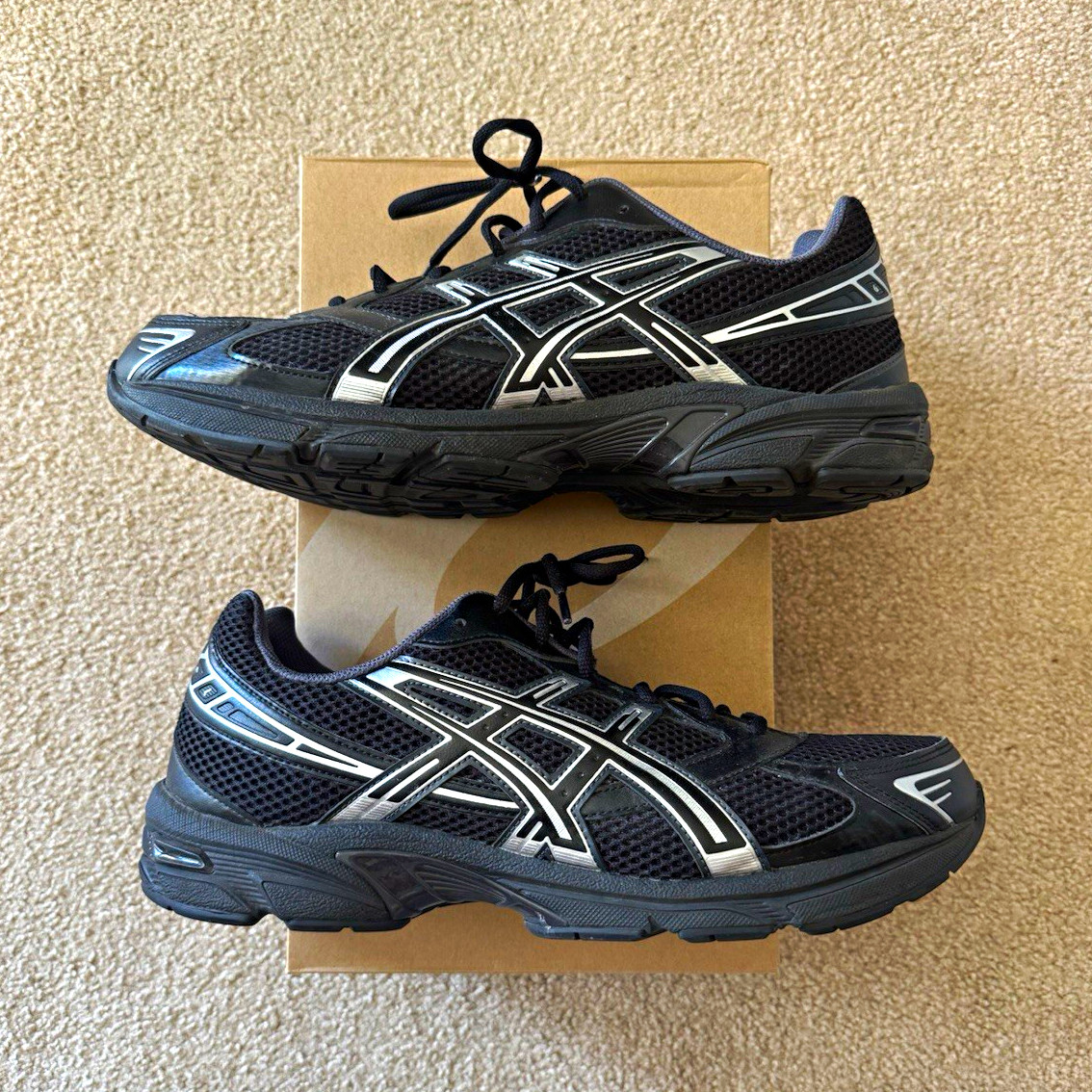 ASICS Gel 1130 Men’s Sneaker US 13 Black/Pure Silver Mesh 2023 1201A906