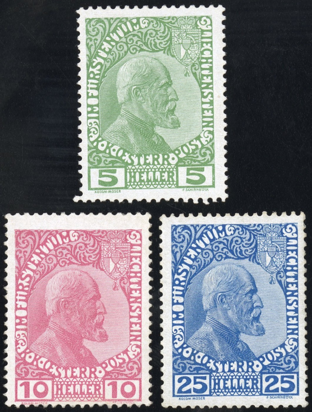 Liechtenstein Stamps # 1-3 MNH F-VF Rare Scott Value $900.00 Liechtenstein Stamps # 1-3 MNH F-VF Rare Scott Value $900.00