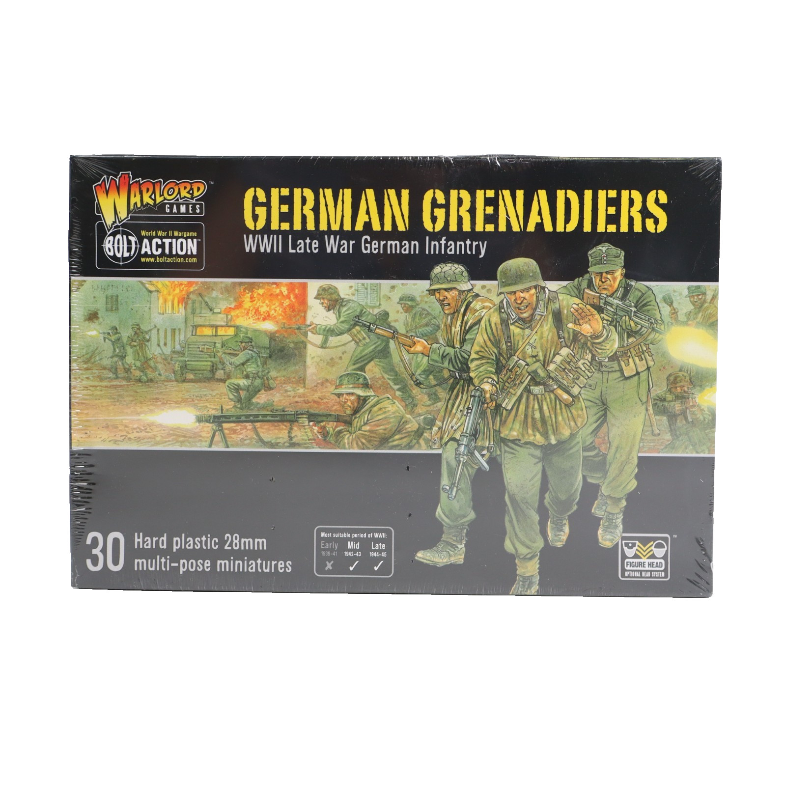 Bolt Action WWII Late War German Grenadiers 30 Hard Plastic 28mm Multipose Model Bolt Action WWII Late War German Grenadiers 30 Hard Plastic 28mm Multipose Model