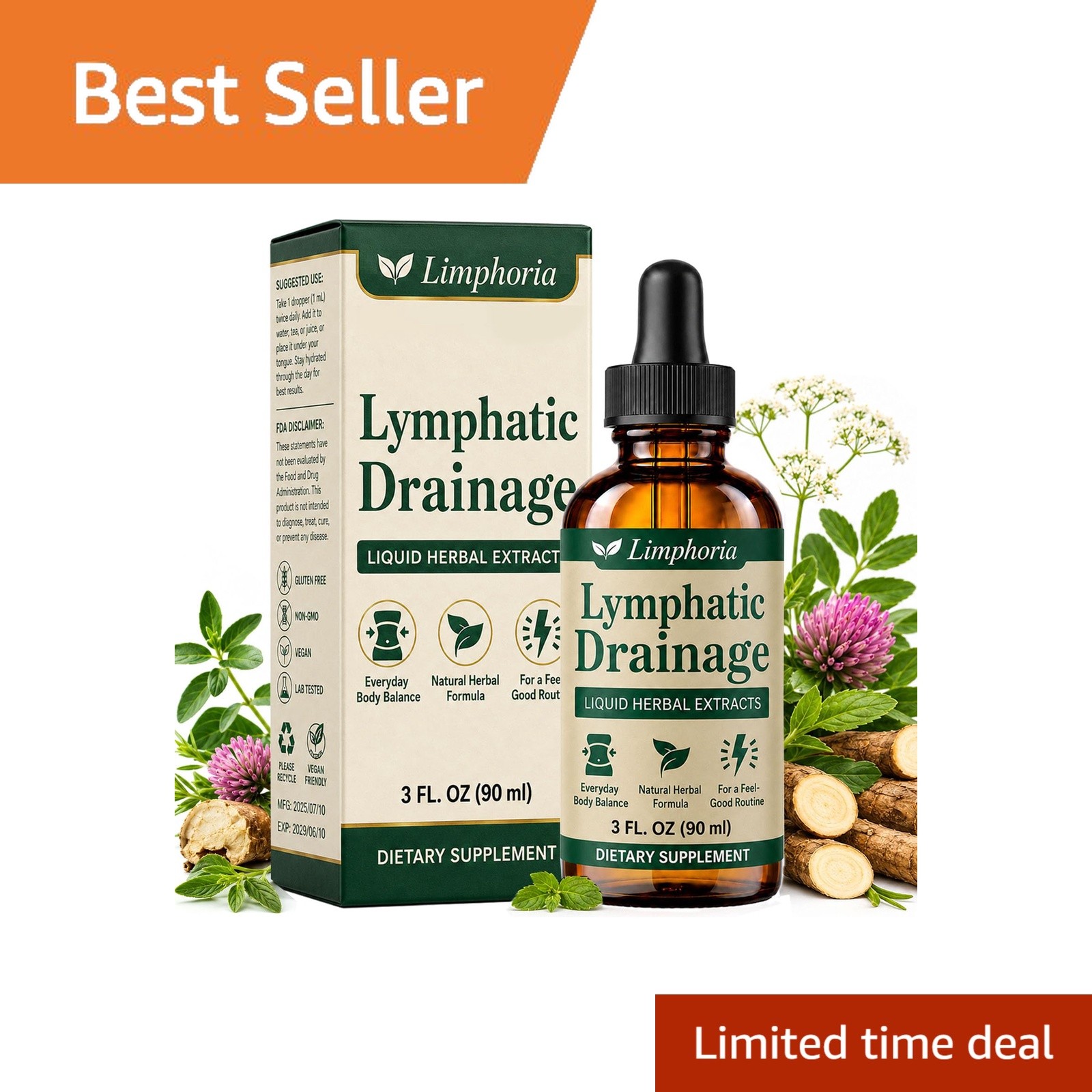 Limphoria Lymphatic Drainage Drops Color 1bottle Limphoria Lymphatic Drainage Drops Color 1bottle