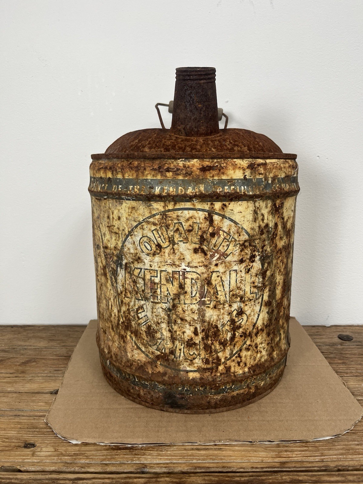 Vintage 5 Gallon Kendall Oil Can Vintage 5 Gallon Kendall Oil Can