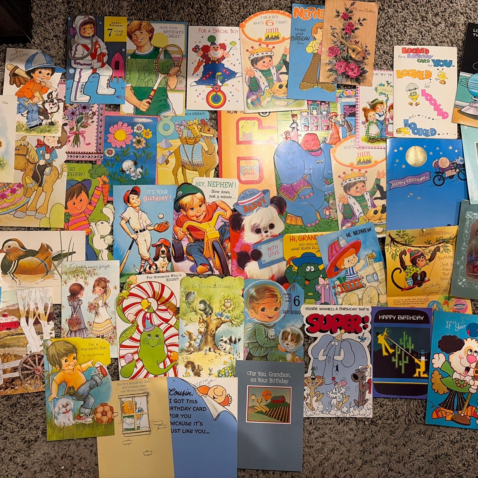 Vintage 1980s Birthday Greeting Cards Lot Of 45