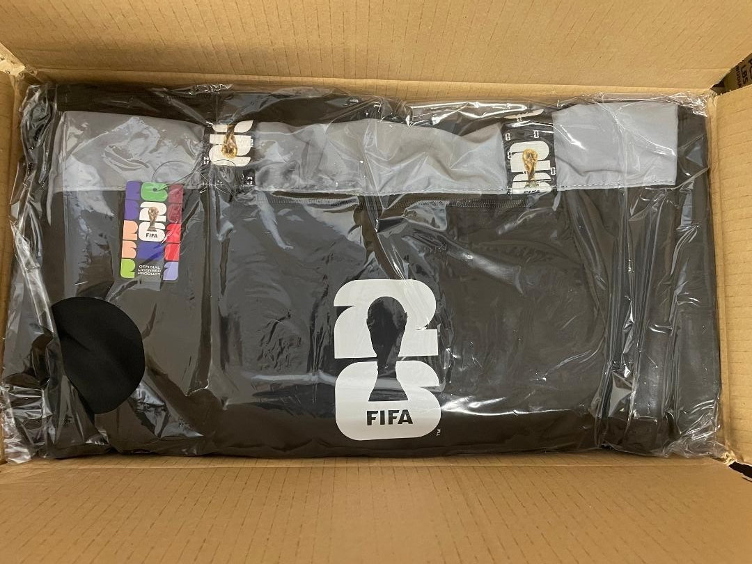 Box of 6 FIFA WORLD CUP 2026 Mid Size Duffle Bags Officially Licensed Products Box of 6 FIFA WORLD CUP 2026 Mid Size Duffle Bags Officially Licensed Products