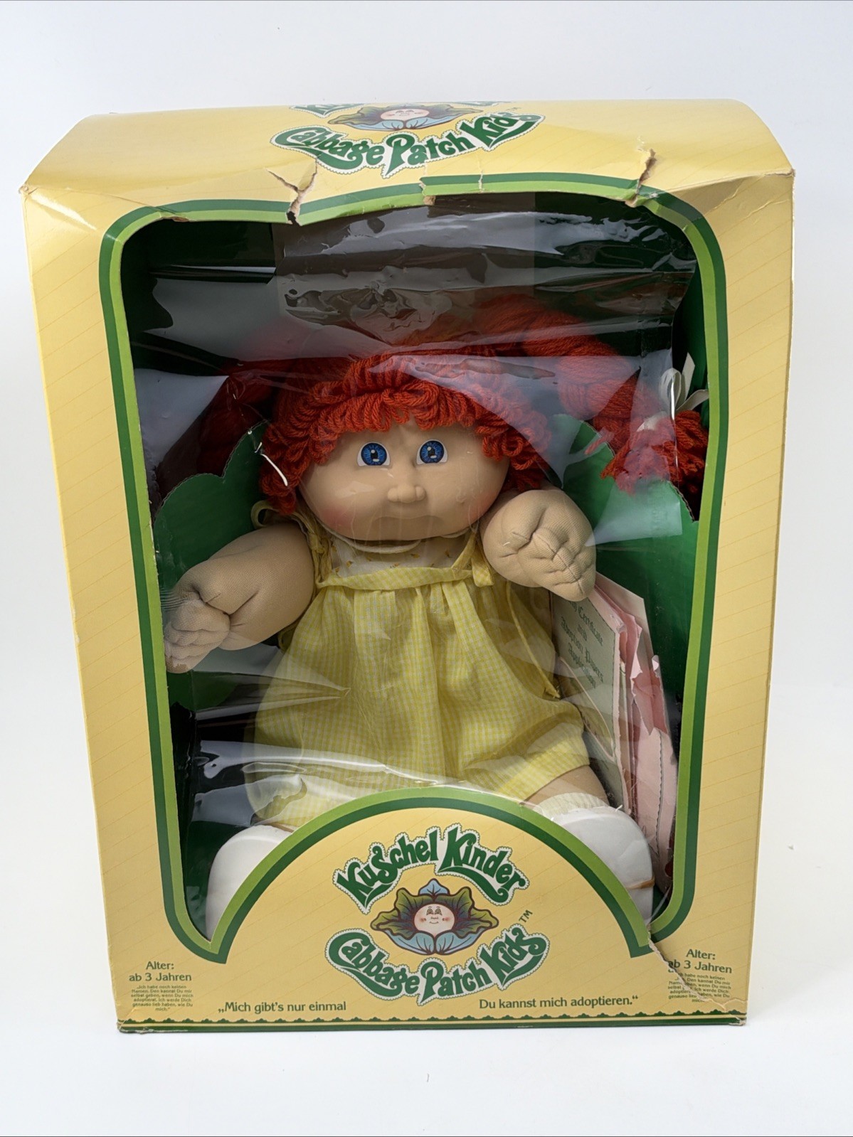 Vintage Cabbage Patch Kids Kuschel Kinder Doll German Xavier Roberts Red Hair