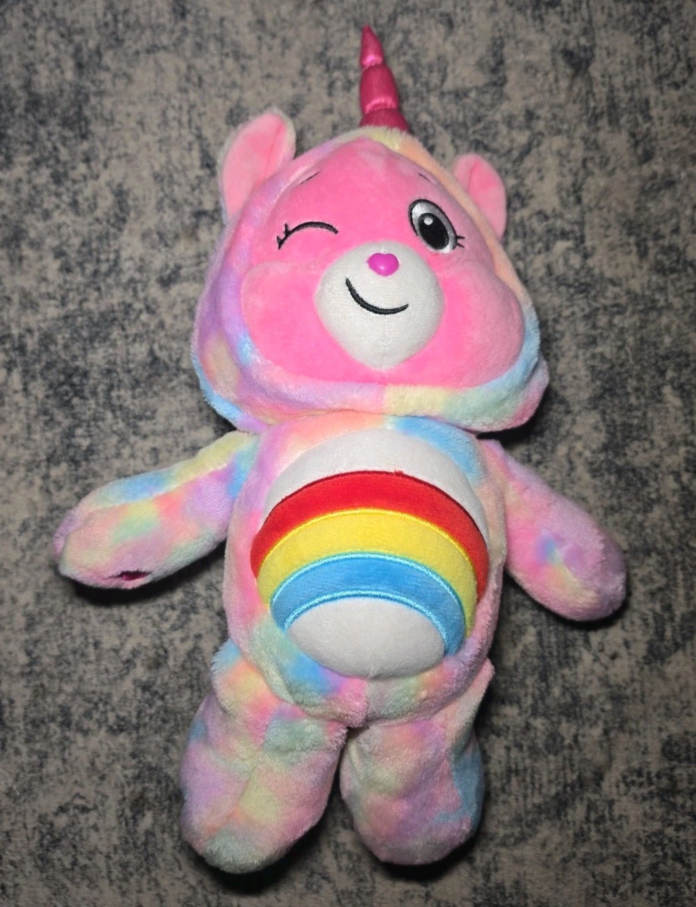 Care Bears Unlock The Magic Cheer Bear Plush Toy Unicorn Hood Rainbow 14in 2021 Care Bears Unlock The Magic Cheer Bear Plush Toy Unicorn Hood Rainbow 14in 2021