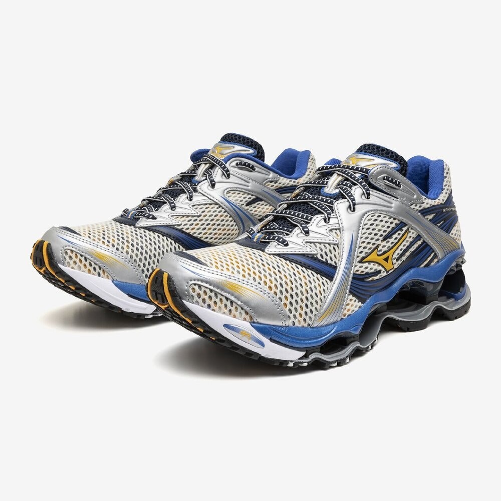 Mizuno Wave Prophecy 1 Blue Yellow Silver D1GA265501 Men's Size oki07