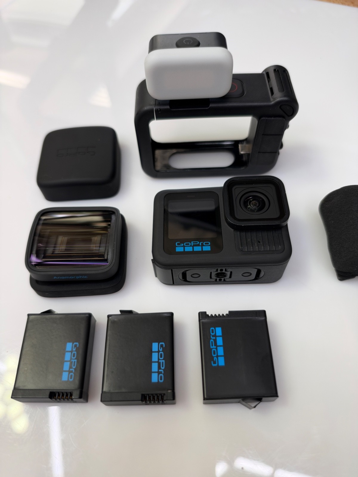 GoPro HERO 13 Black 5.3K HDR 27MP Camera 3 Battery Bundle with Anamorphic Mod GoPro HERO 13 Black 5.3K HDR 27MP Camera 3 Battery Bundle with Anamorphic Mod