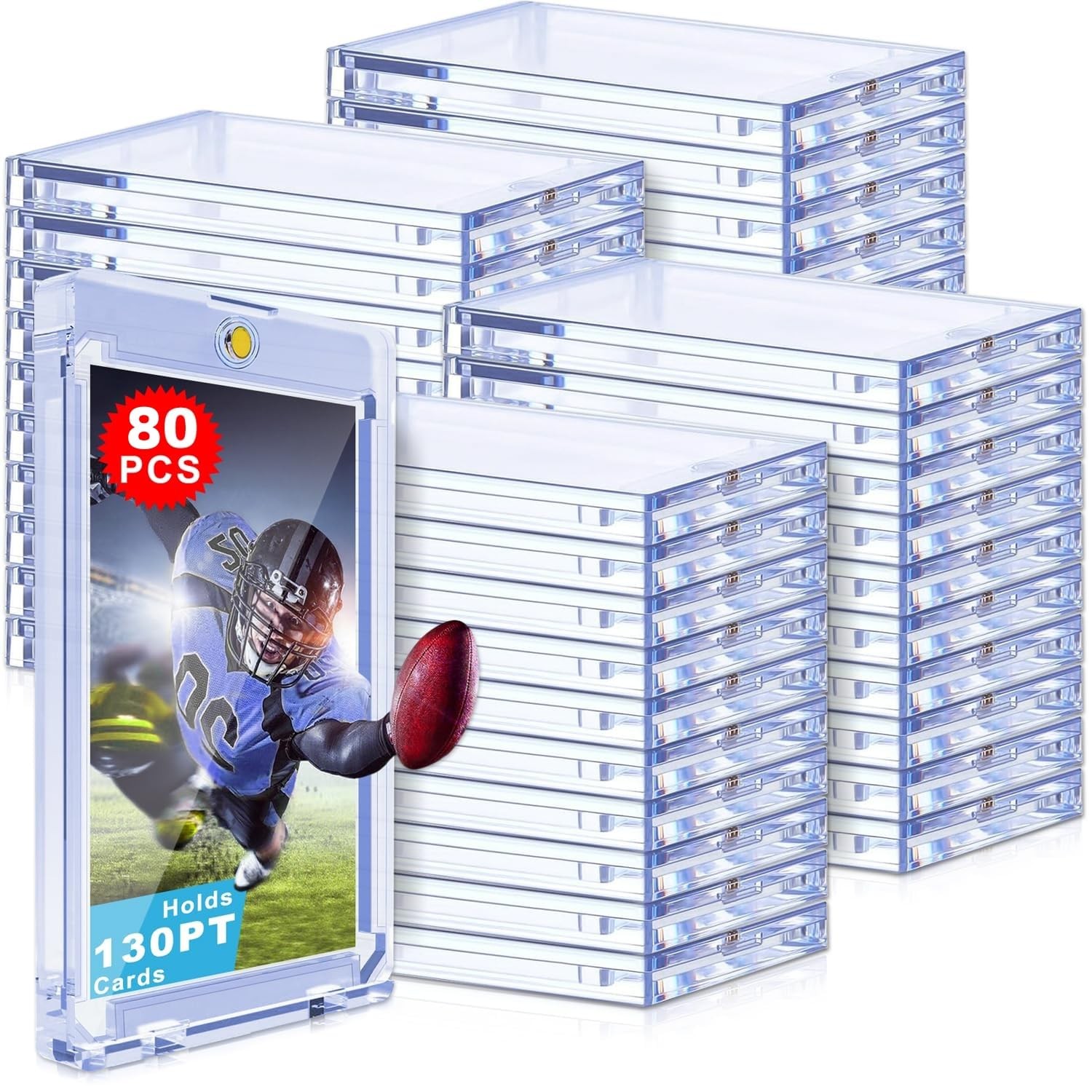 YZtree 130pt Magnetic Card Holder, 40 Pack One Touch Card Holders YZtree 130pt Magnetic Card Holder, 40 Pack One Touch Card Holders
