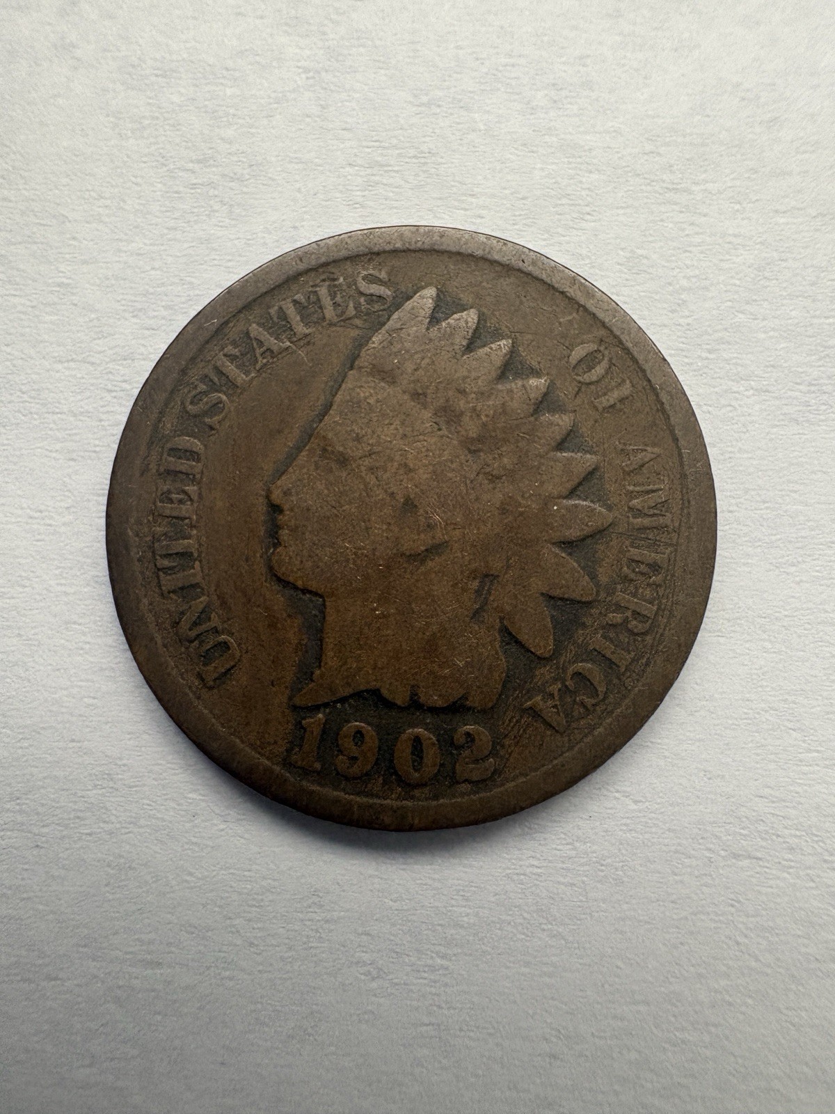 1902 Indian Head Cent Penny 1c - old coin money