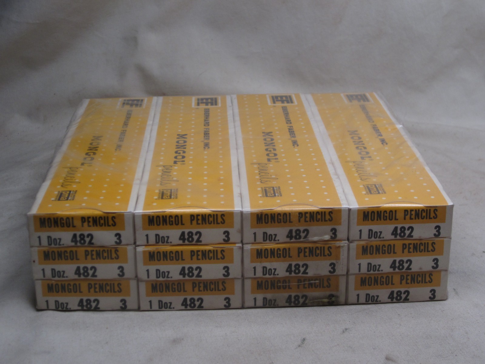 144 MONGOL Pencils pencil 12 box x 12 lot sealed 482-3 Eberhard Faber NOS EF 144 MONGOL Pencils pencil 12 box x 12 lot sealed 482-3 Eberhard Faber NOS EF