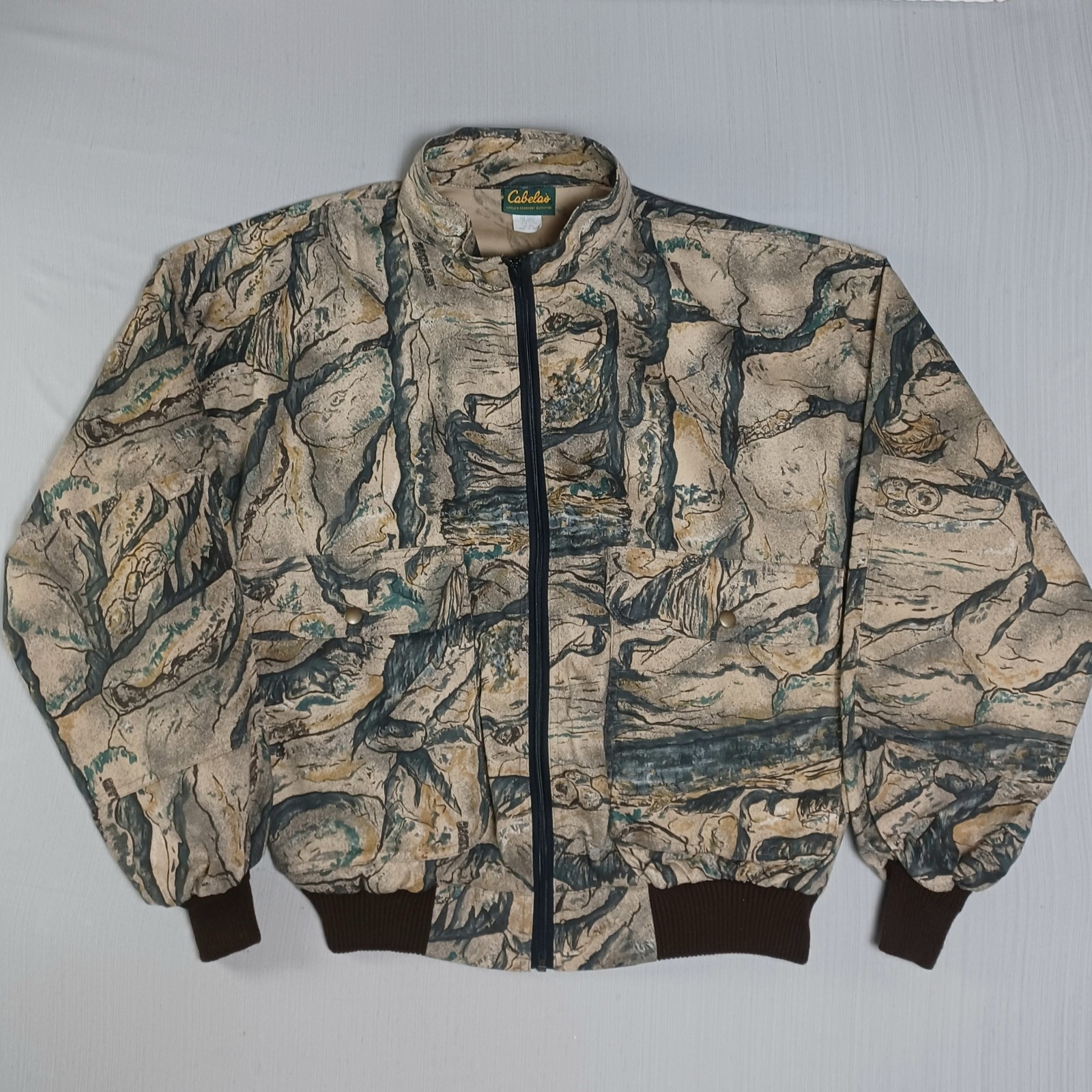Vintage Cabelas Backland Camo Jacket Mens Large Hunting Midweight USA Made Vintage Cabelas Backland Camo Jacket Mens Large Hunting Midweight USA Made