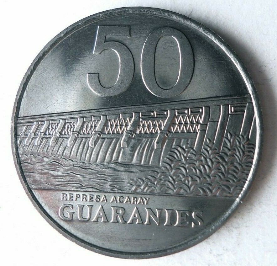 1988 PARAGUAY 50 GUARANIES - AU/UNC - Uncommon Coin -  - Bin #LC 34