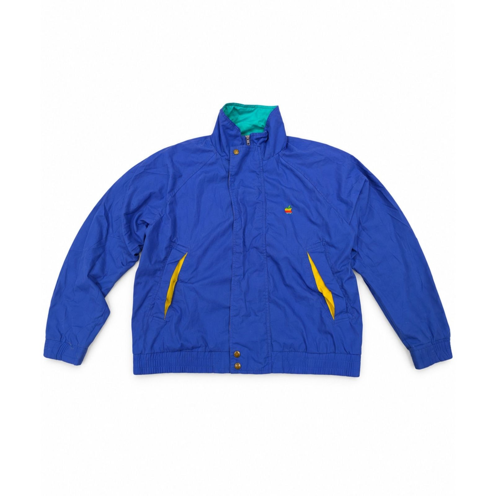RARE VINTAGE 80\'S APPLE MACINTOSH WINDBREAKER JACKET - SIZE L - CONDITION 8/10 RARE VINTAGE 80\'S APPLE MACINTOSH WINDBREAKER JACKET - SIZE L - CONDITION 8/10