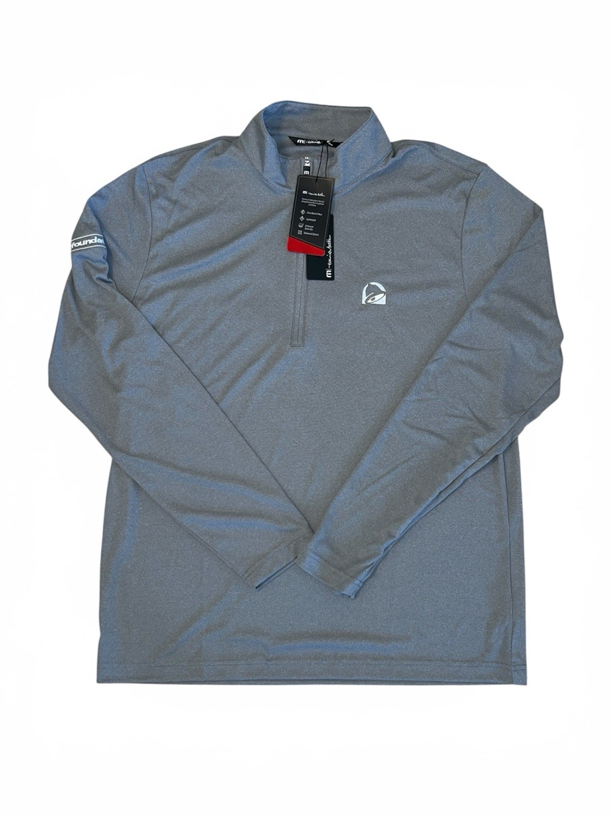 NWT Travis Mathew Men’s 1/4 Zip Performance Gray Pullover Sweater Size Large