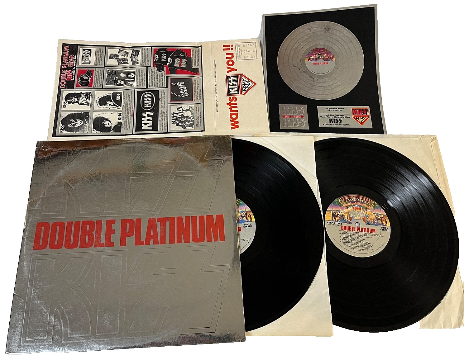 KISS Double Platinum LP Vinyl Original 1979 Aucoin Complete Award Order Form Ace