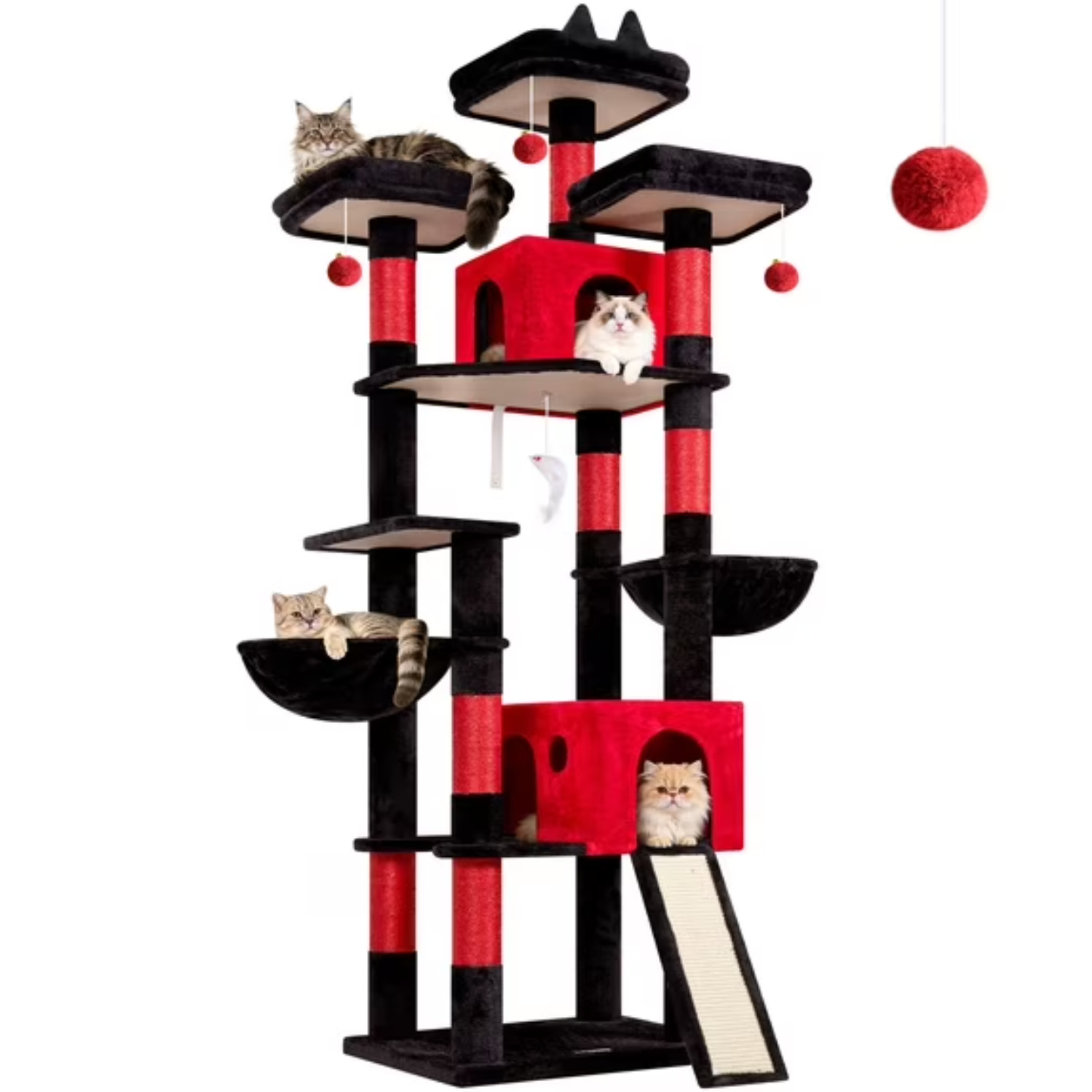 Globlazer Heavy Duty Cat Tree, 83 inch Large Cat Tree for Indoor Cats with 8