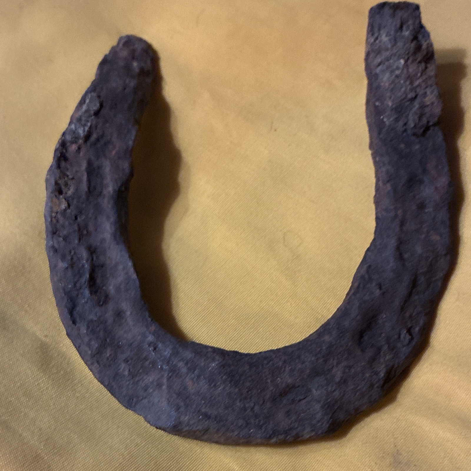 Antique Iron Horseshoe Fossilized Real Western Americana “one nail visible “ Antique Iron Horseshoe Fossilized Real Western Americana “one nail visible “