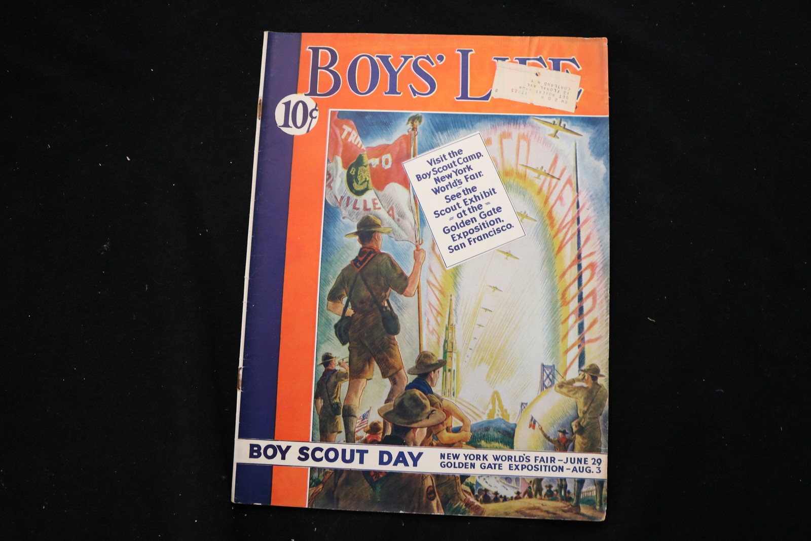 1939 MAY BOYS\' LIFE MAGAZINE - BOY SCOUT DAY COVER - E 30729