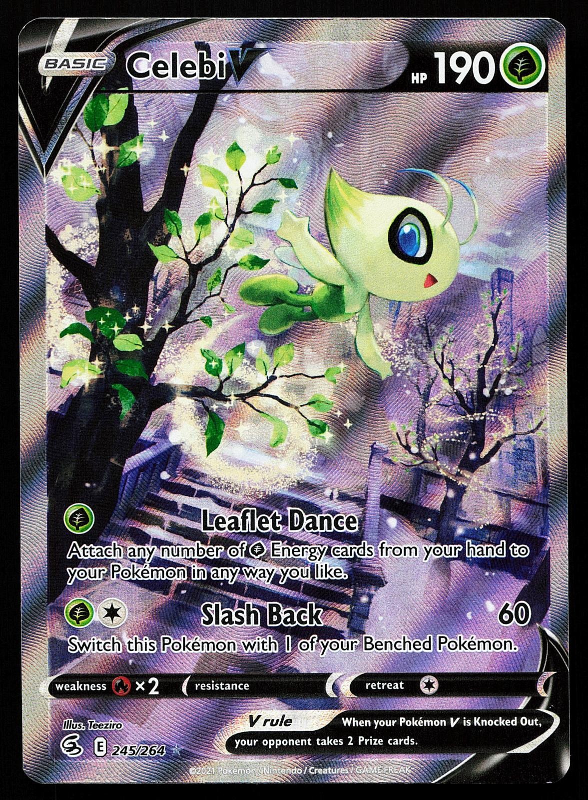 Celebi V 245/264 Holo Alternate Art Fusion Strike Pokemon Card