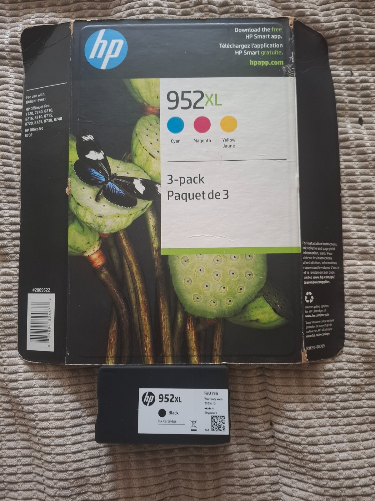 4pk HP  952xl Black   yellow magenta cyan  Ink Cartridges  Fast Ship  2025