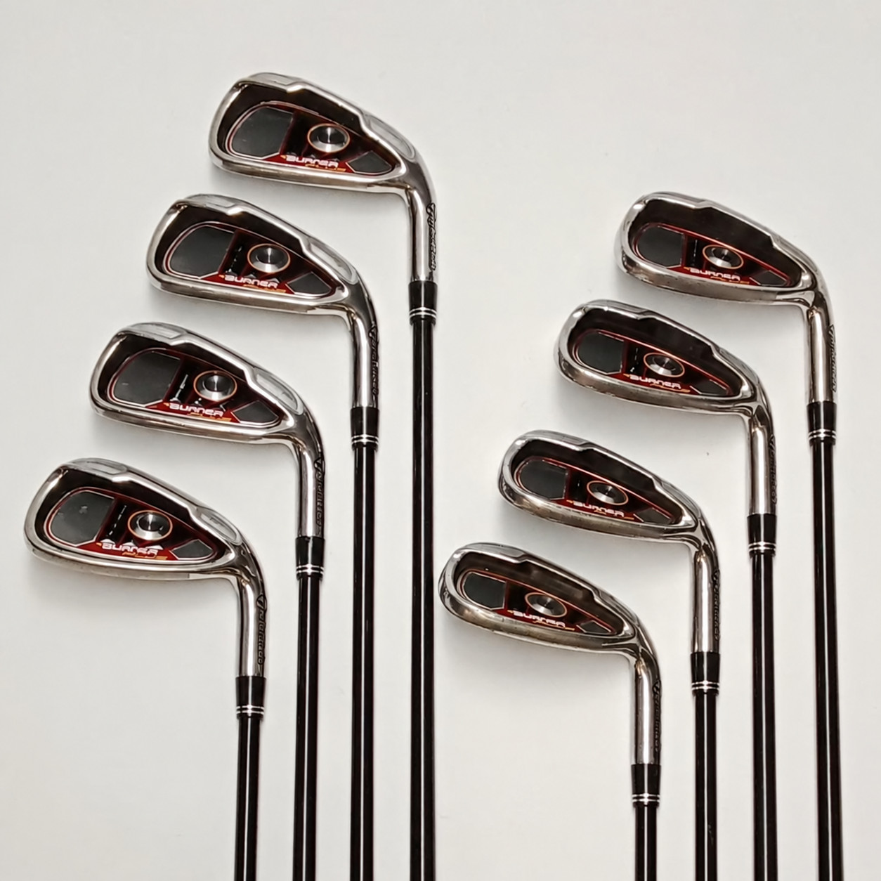 TaylorMade Burner Plus Iron Set 8pcs 5-PW,AW,SW REAX SUPERFAST S 1-Day Handling