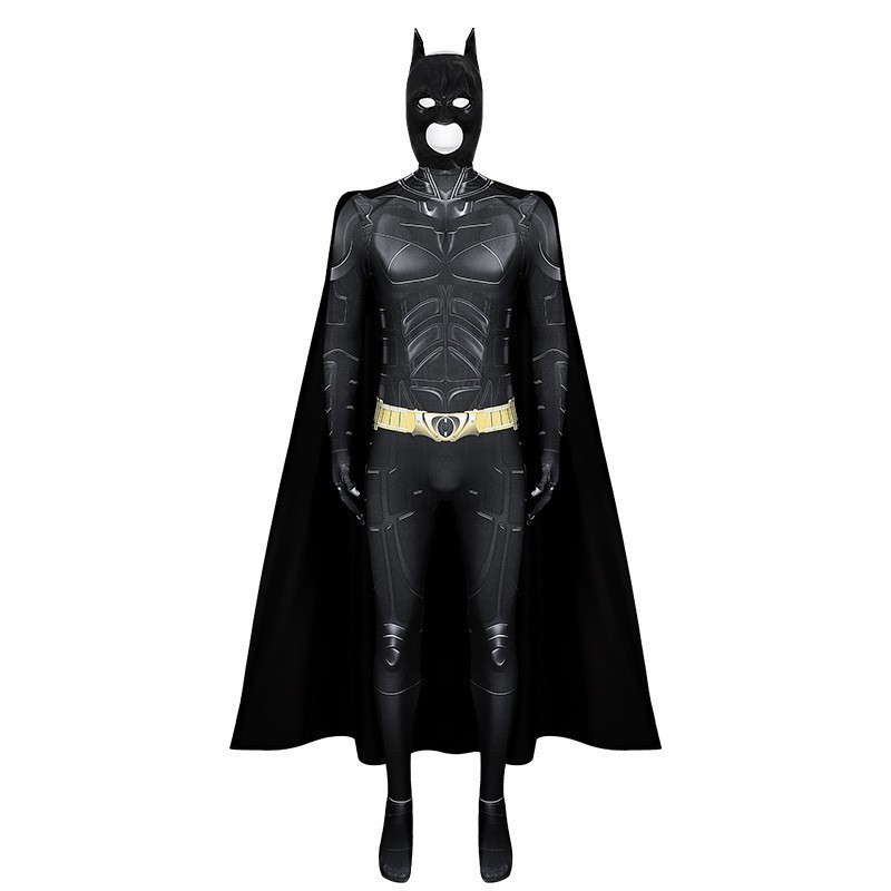 The Flash Batman Bruce Wayne Cosplay Costume Jumpsuit + Cape 2 Pcs Set