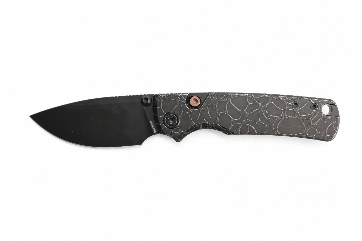 Vosteed Porcupine TiSlim A4808 S90V Black Ti Top Liner Lock Knife Exclusive