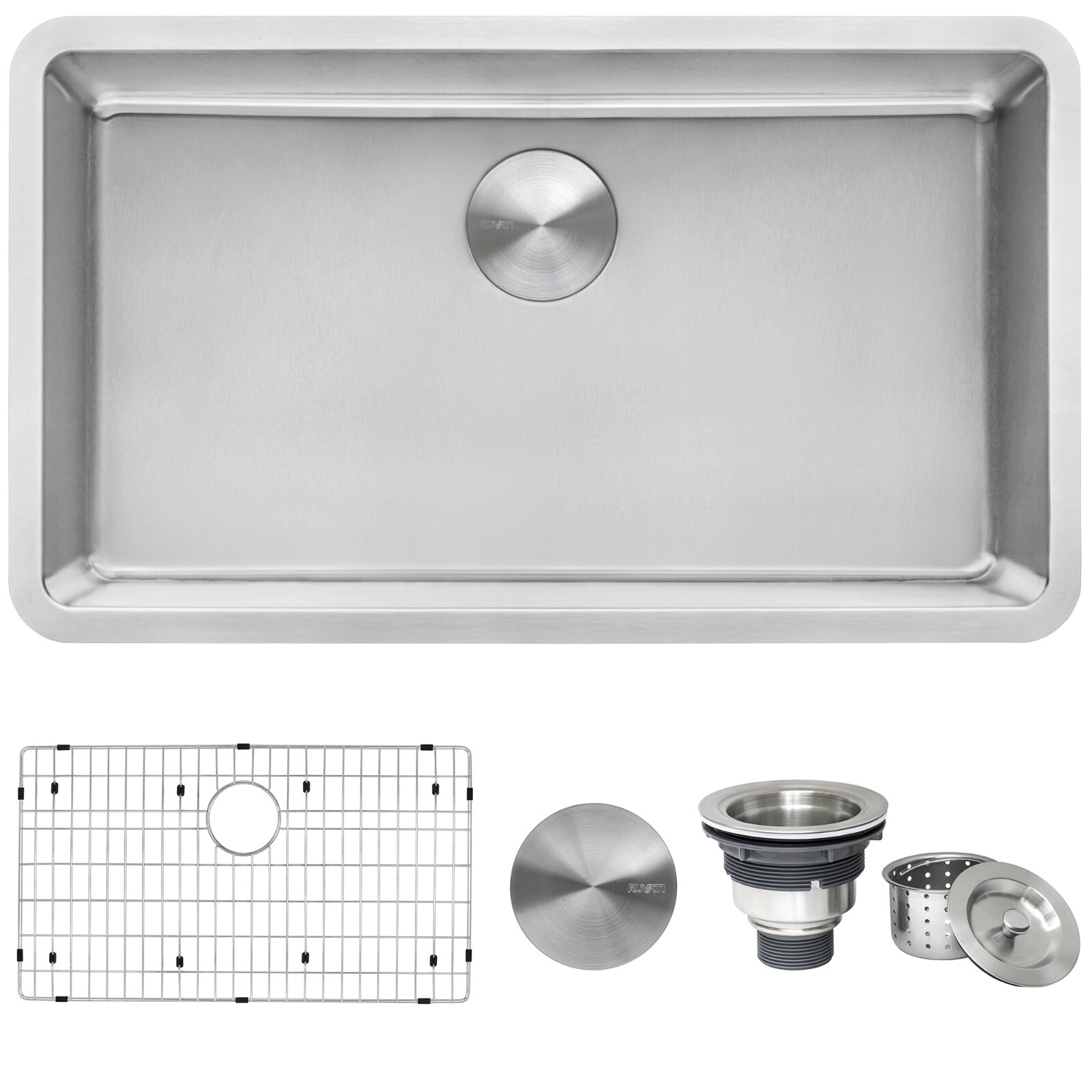 Ruvati 31-inch Undermount 16 Gauge Single Bowl Kitchen Sink- RVM5931 (138066) Ruvati 31-inch Undermount 16 Gauge Single Bowl Kitchen Sink- RVM5931 (138066)