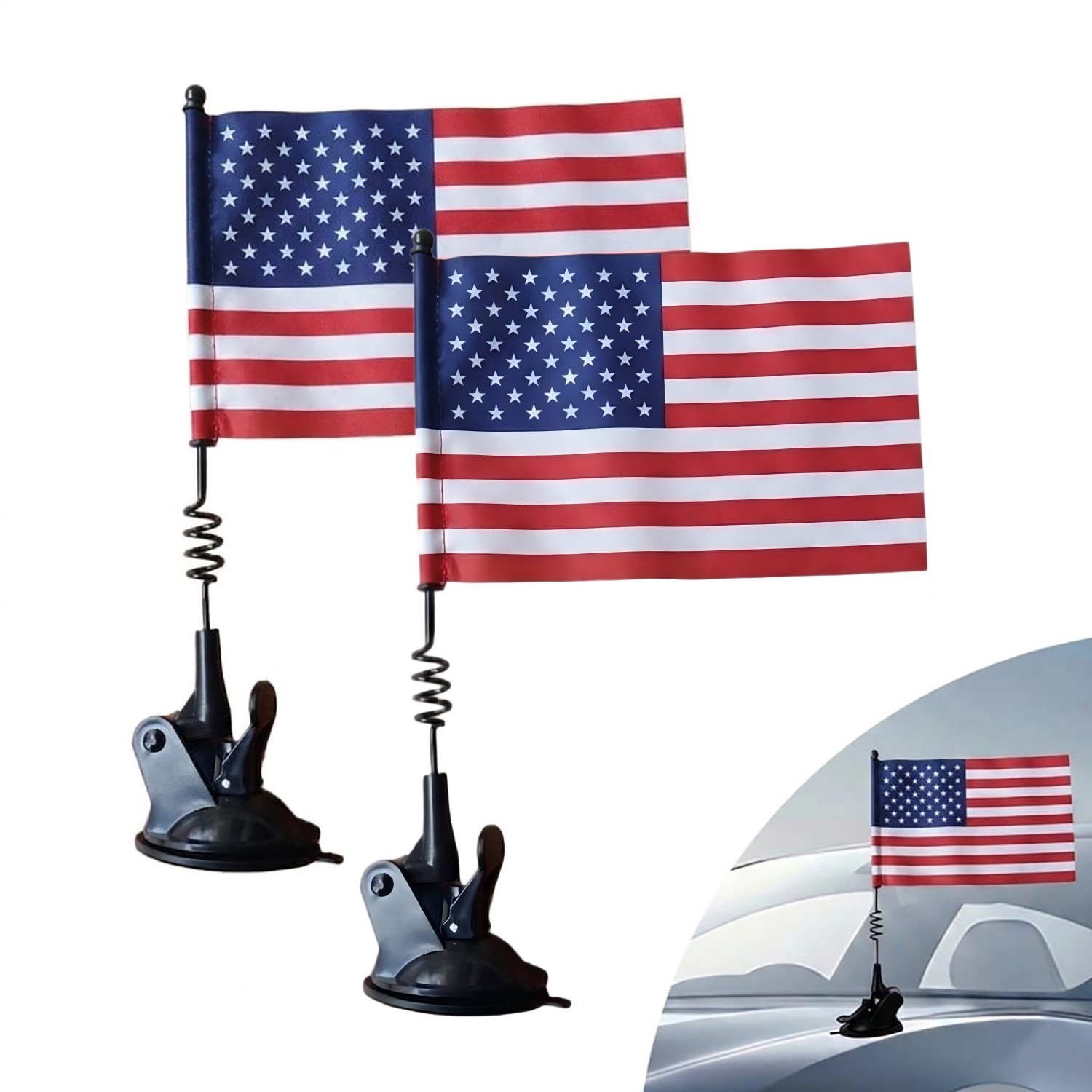 American Car Hood Flag Adjustable Angle US Flag with Suction Cup Vehicle American Car Hood Flag Adjustable Angle US Flag with Suction Cup Vehicle