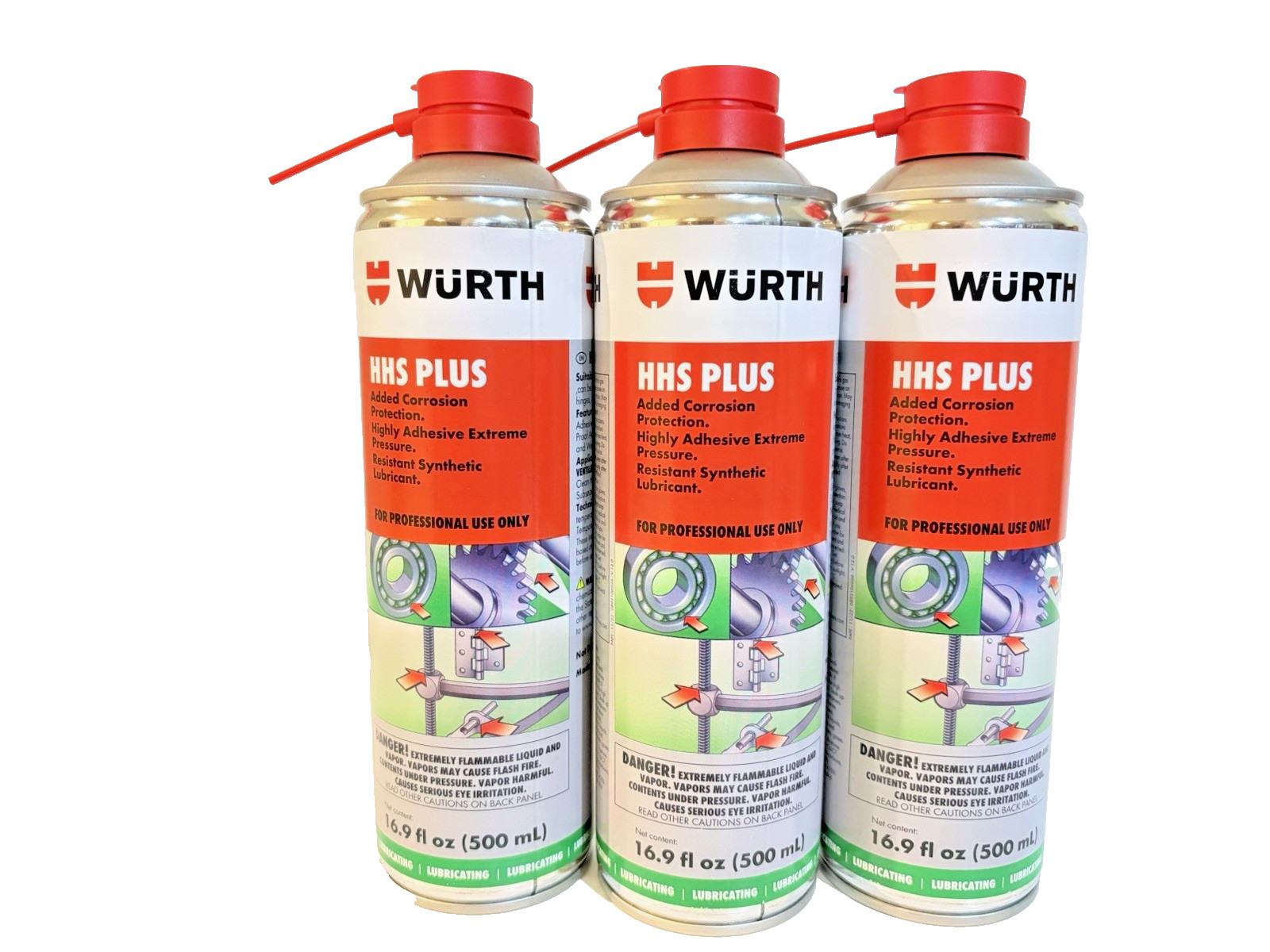 Wurth HHS Plus High Pressure Lubricant - 3 Pack   (Formerly HHS 2000 / HHS K)