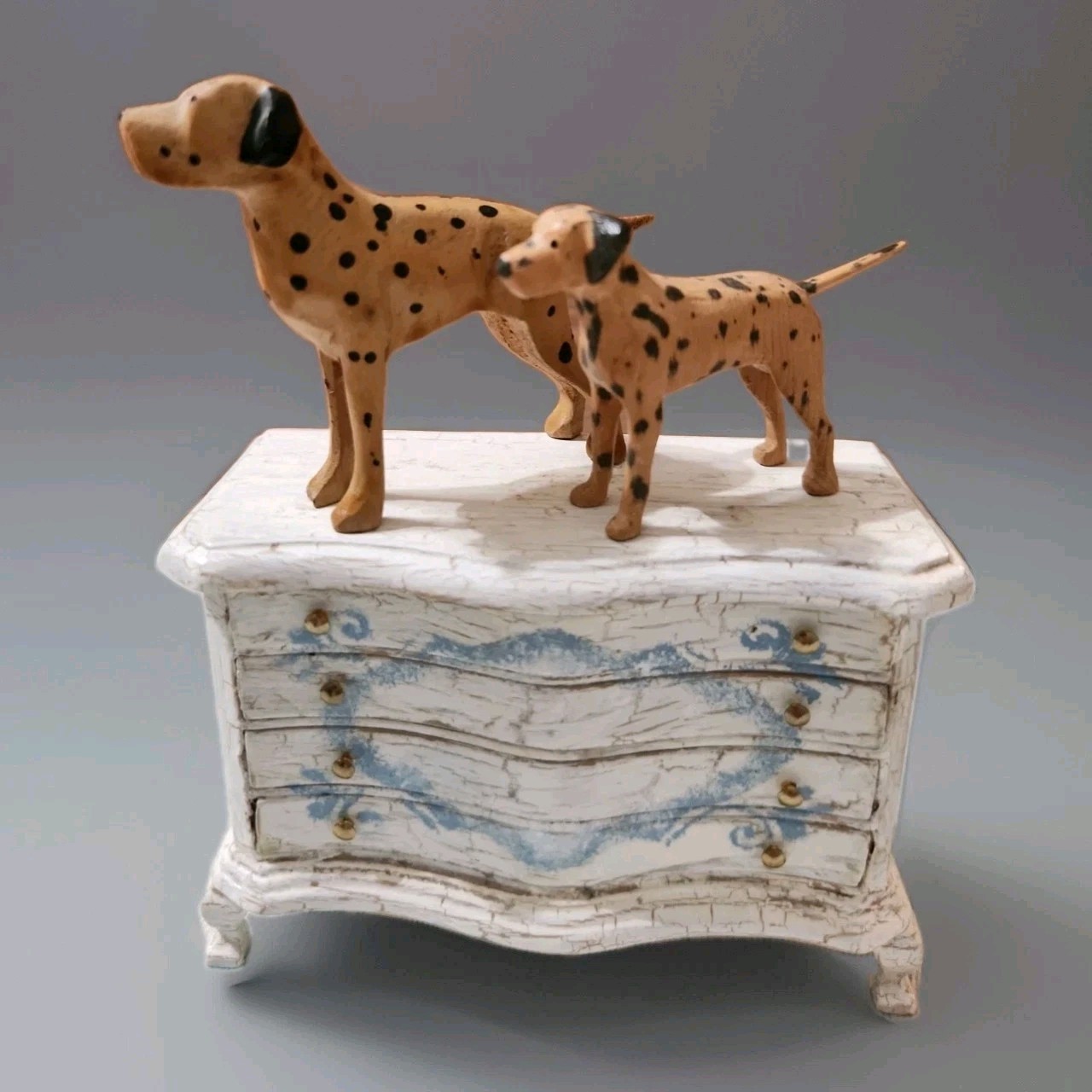 FOREST TOYS OF BROCKENHURST 1920s Rare Wooden Miniature Dalmatians Lot Perfect 