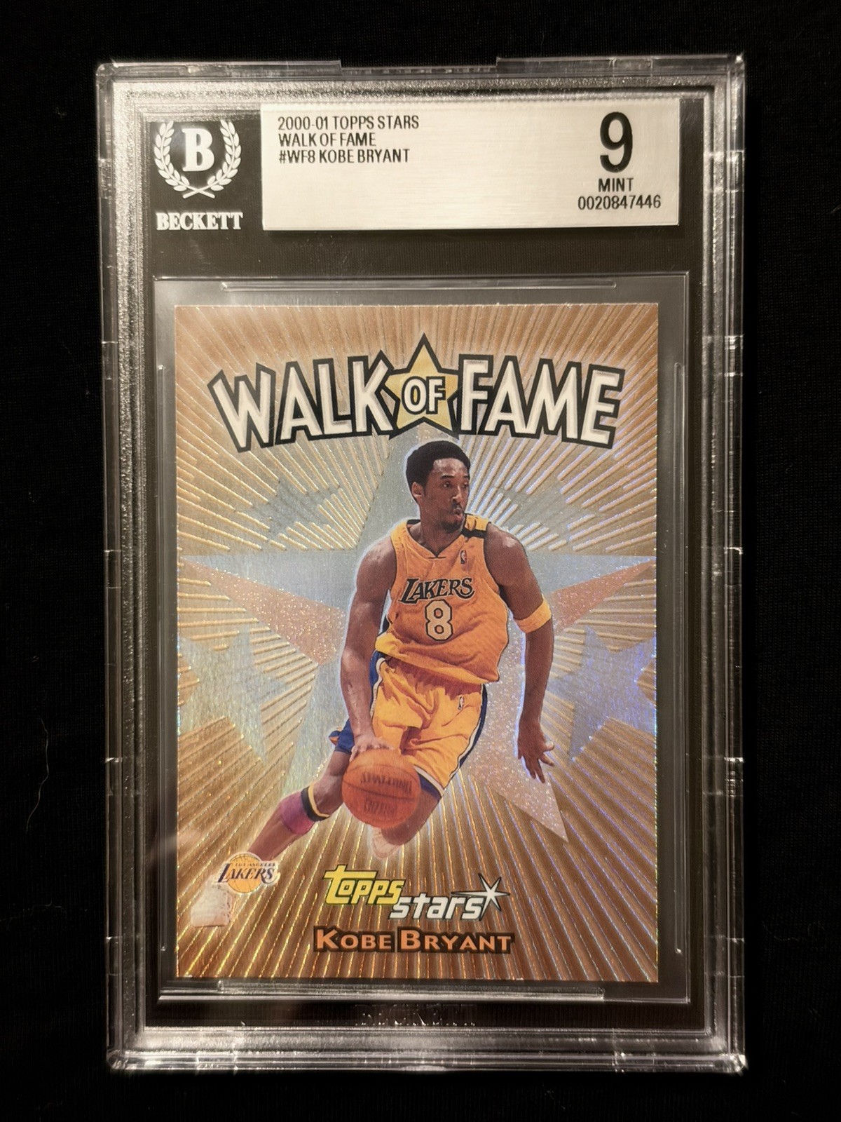 Topps 2000-01 Stars Walk of Fame Insert #WF8 Kobe Bryant Lakers NBA Card Topps 2000-01 Stars Walk of Fame Insert #WF8 Kobe Bryant Lakers NBA Card