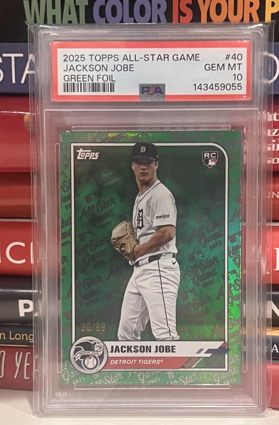 2025 Topps Baseball All-Star Game Green FOIL #40 Jackson Jobe (RC) 26/99 SSP 2025 Topps Baseball All-Star Game Green FOIL #40 Jackson Jobe (RC) 26/99 SSP