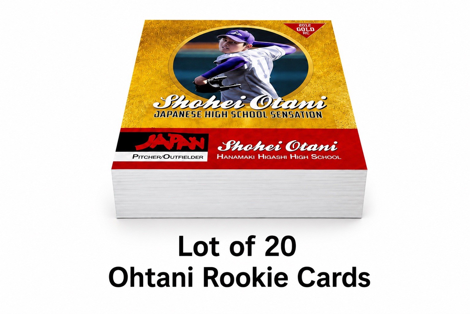 (x20 LOT) Shohei Ohtani 2012 Japan High School Sensation Rookie Card RC Dodgers (x20 LOT) Shohei Ohtani 2012 Japan High School Sensation Rookie Card RC Dodgers