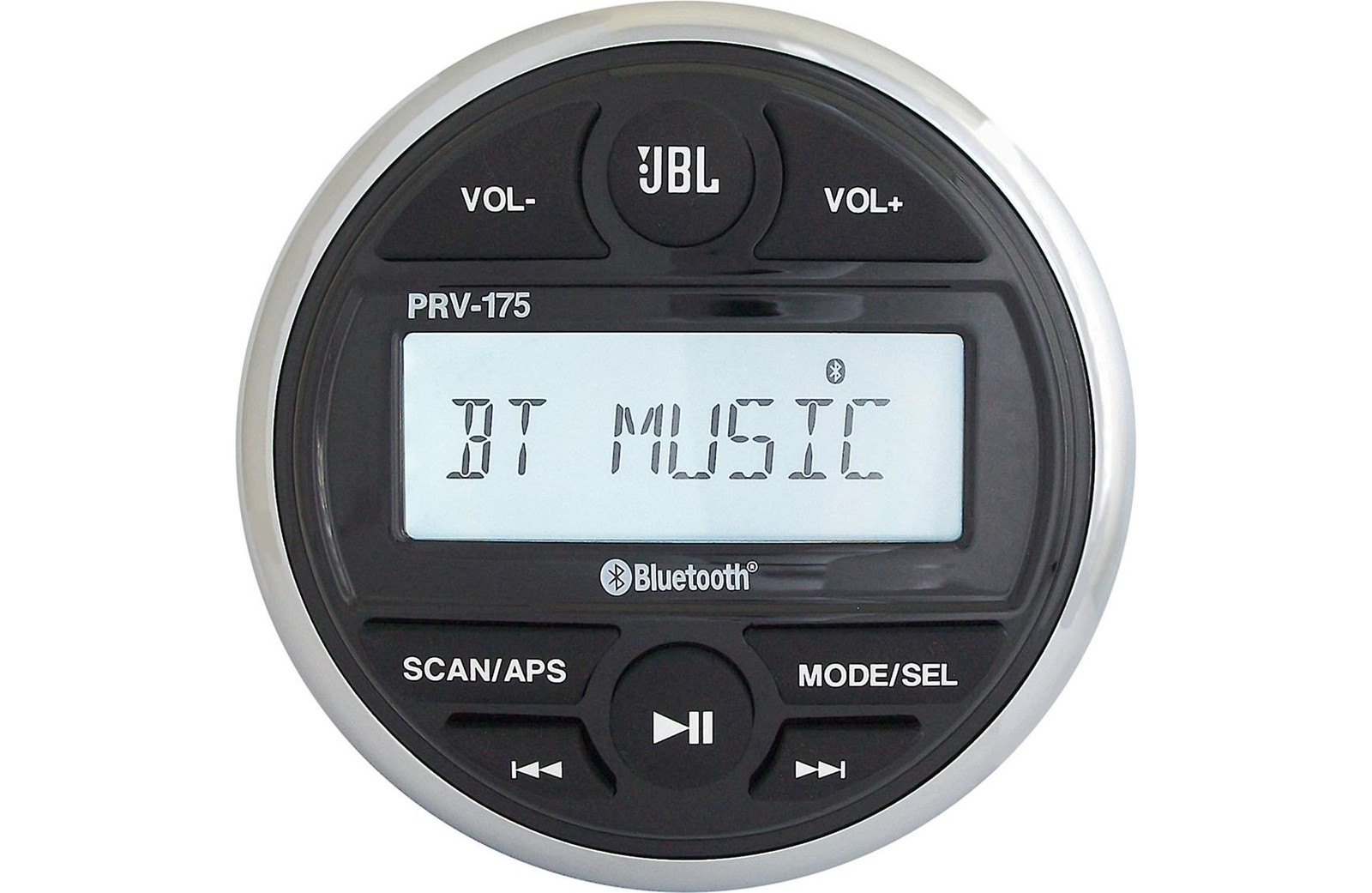 JBL PRV 175 AM/FM Radio USB Bluetooth Gauge Style Marine Boat Stereo Receiver