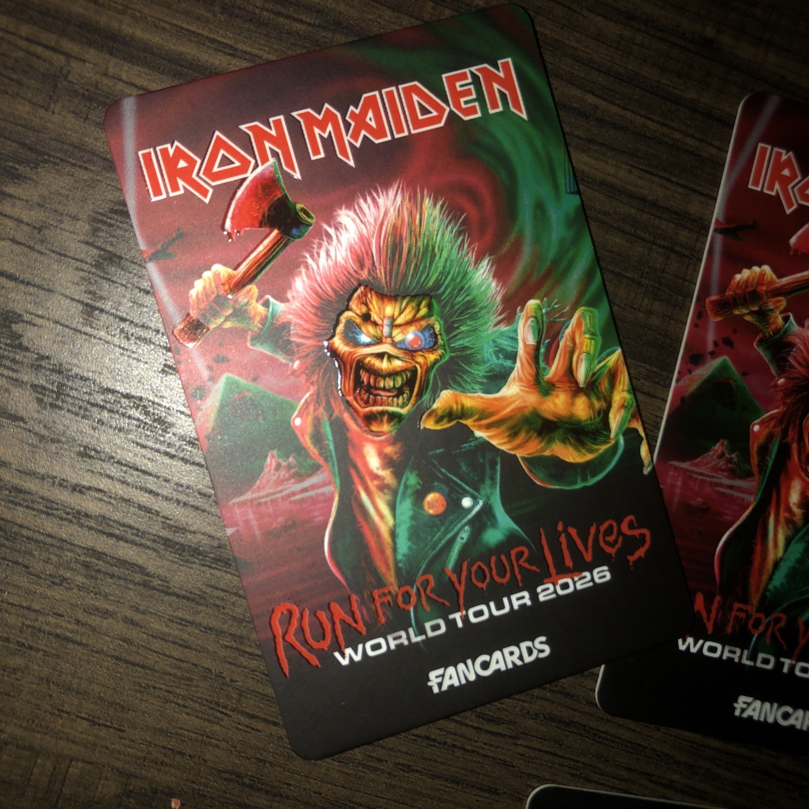 Iron Maiden Run For Your Lives World Tour 2026 Fan Cards Tour (UNSCANNED) Iron Maiden Run For Your Lives World Tour 2026 Fan Cards Tour (UNSCANNED)