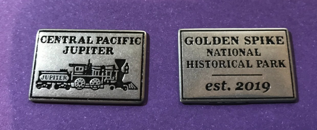 Golden Spike National Historical Park Central Pacific Jupiter Locomotive Token Golden Spike National Historical Park Central Pacific Jupiter Locomotive Token
