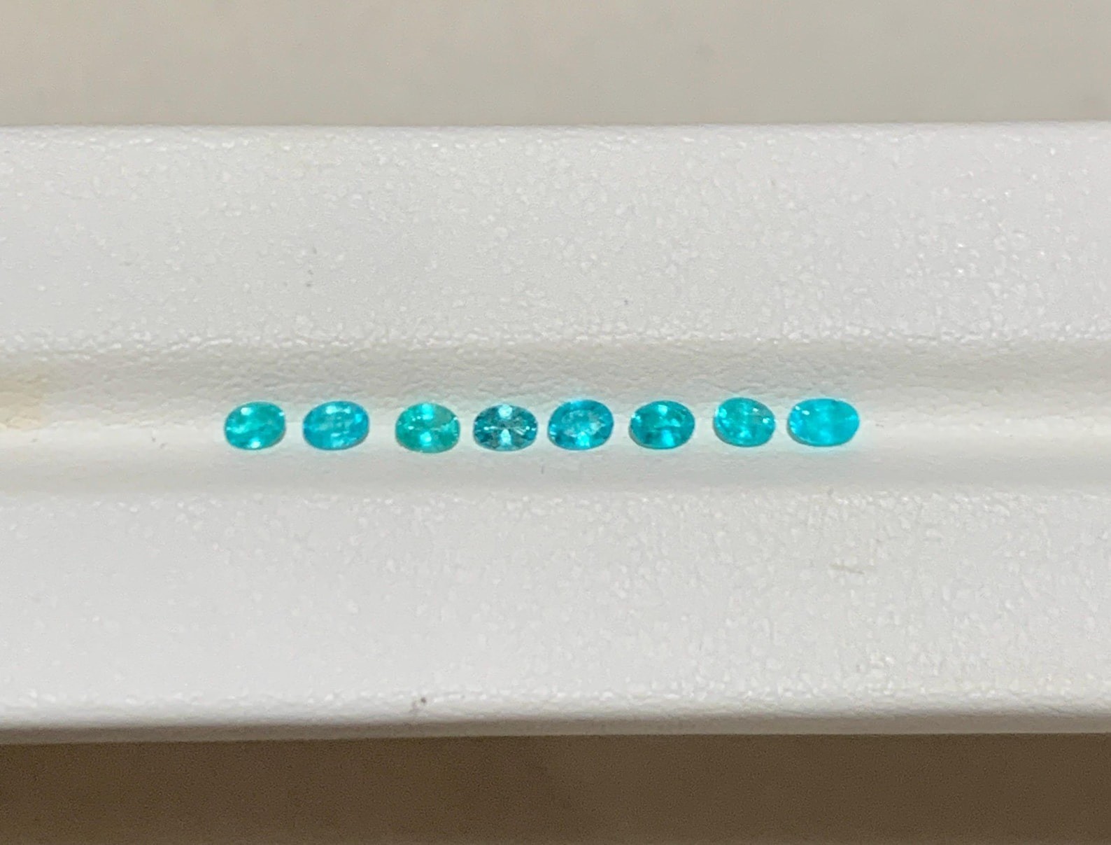 8 Ct (8 Pcs) Certified Natural Paraiba Tourmaline Neon Blue Loose Gemstone Lot