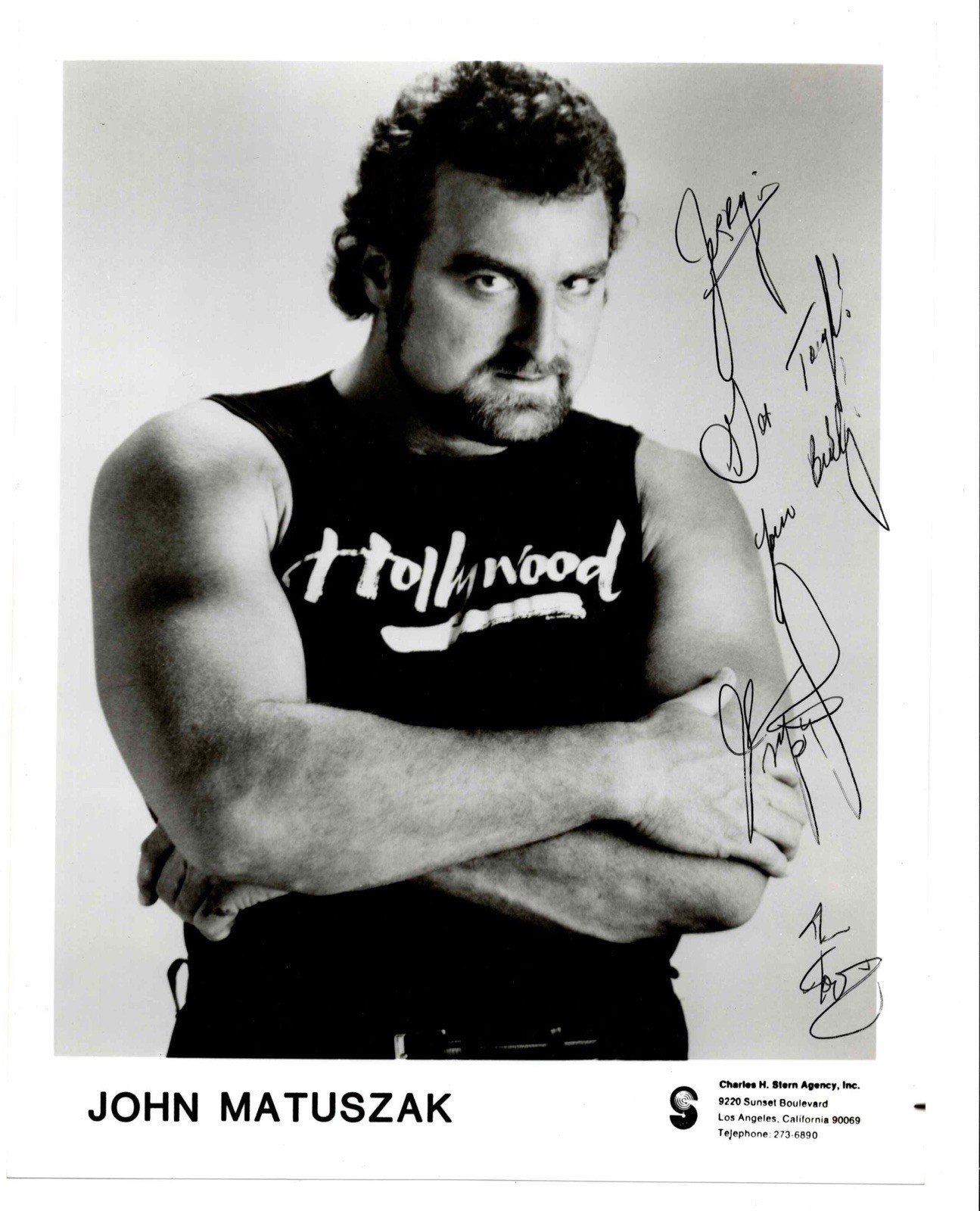 RARE Vintage John Matuszak Signed Autographed 8x10 Photo Goonies Raiders RARE Vintage John Matuszak Signed Autographed 8x10 Photo Goonies Raiders