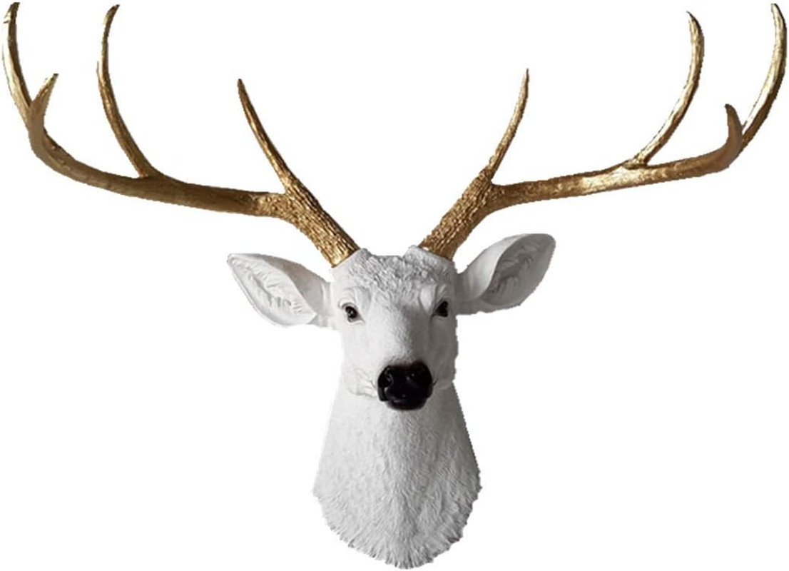 Larger Faux Deer Head - Rustic Wall Decor Deer Antlers,Faux Taxidermy Larger Faux Deer Head - Rustic Wall Decor Deer Antlers,Faux Taxidermy