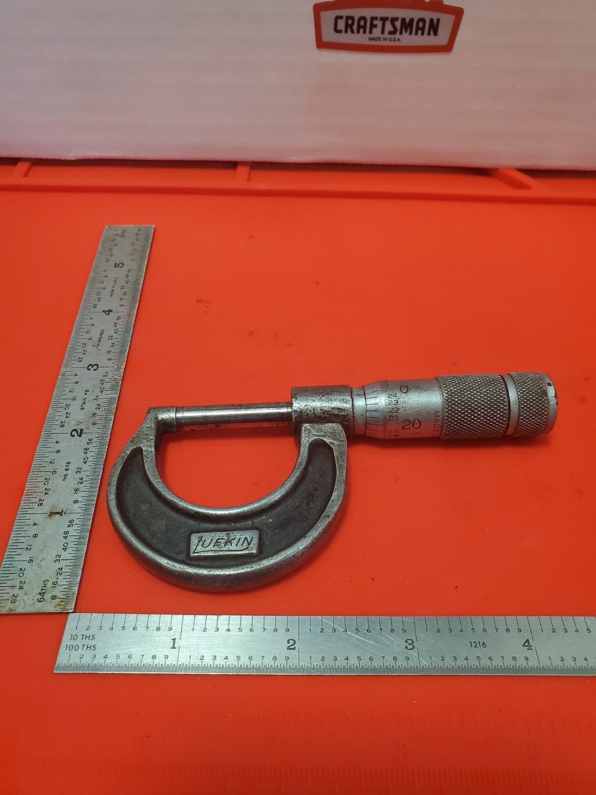 Vintage Lufkin N0. 1911 Outside Micrometer 0 - 1\ Vintage Lufkin N0. 1911 Outside Micrometer 0 - 1\
