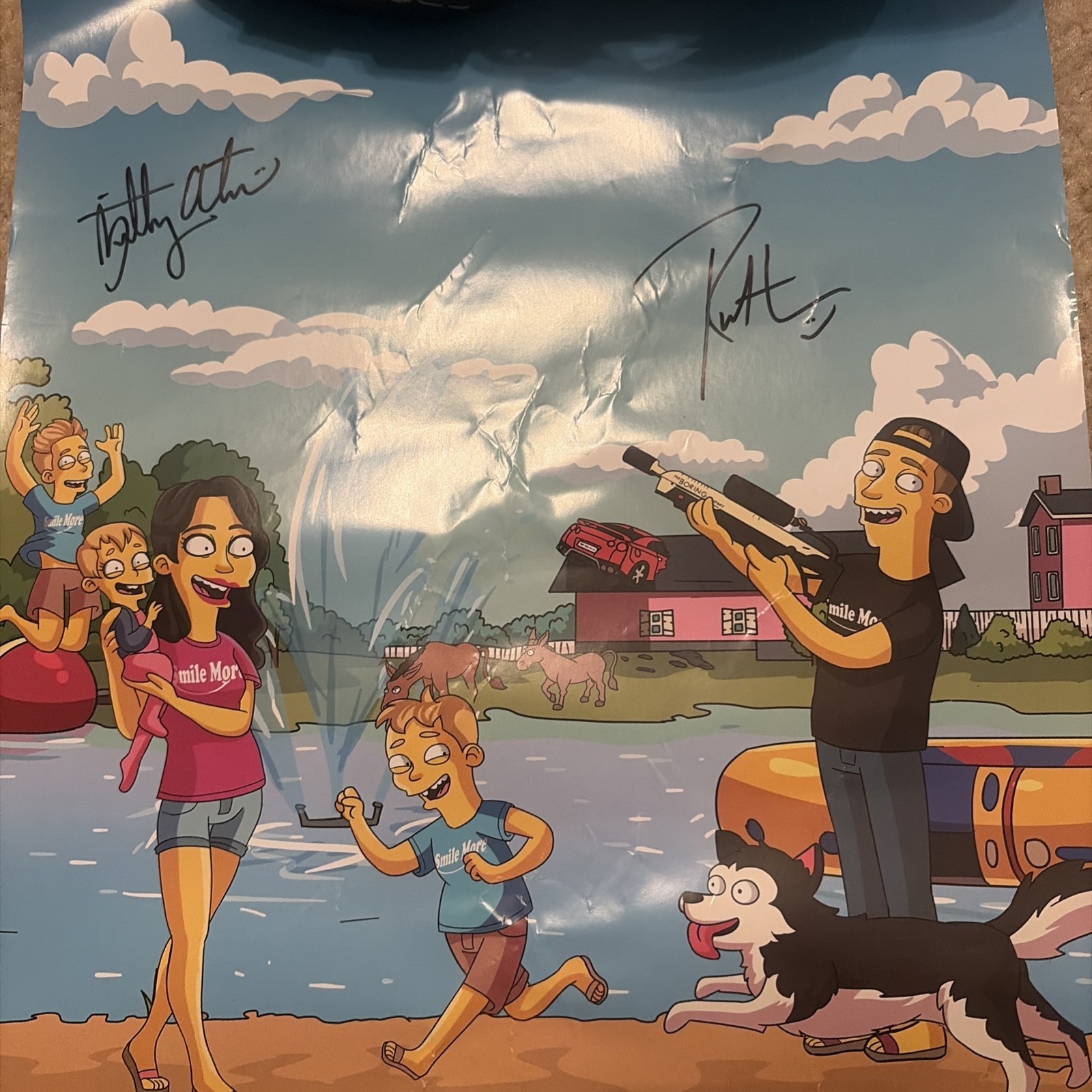Roman Atwood Smile More Signed Limited Poster In Good Condition Roman Atwood Smile More Signed Limited Poster In Good Condition
