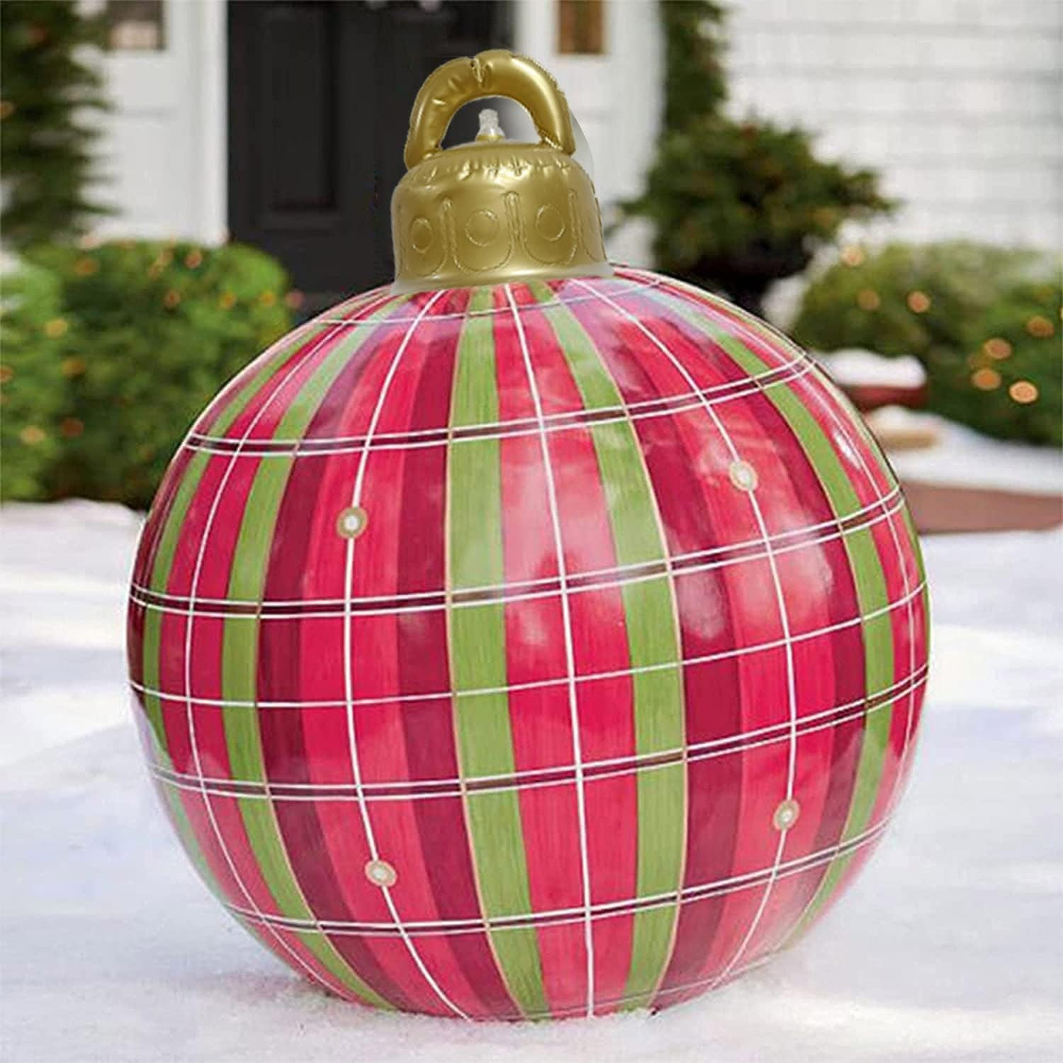 Christmas Inflatable Ball Decorations, 24 Inch Giant Ornaments, Blow up Balls Ex