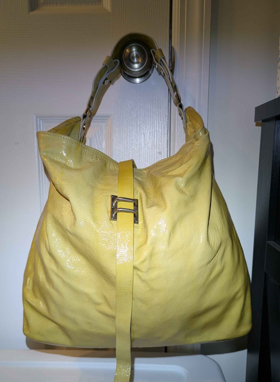 Vintage Marni Patent Leather Bag Pastel Yellow Authentic Vintage Marni Patent Leather Bag Pastel Yellow Authentic